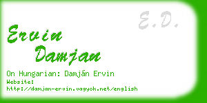ervin damjan business card