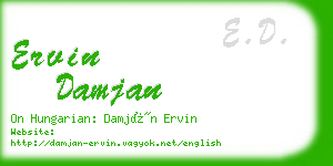 ervin damjan business card